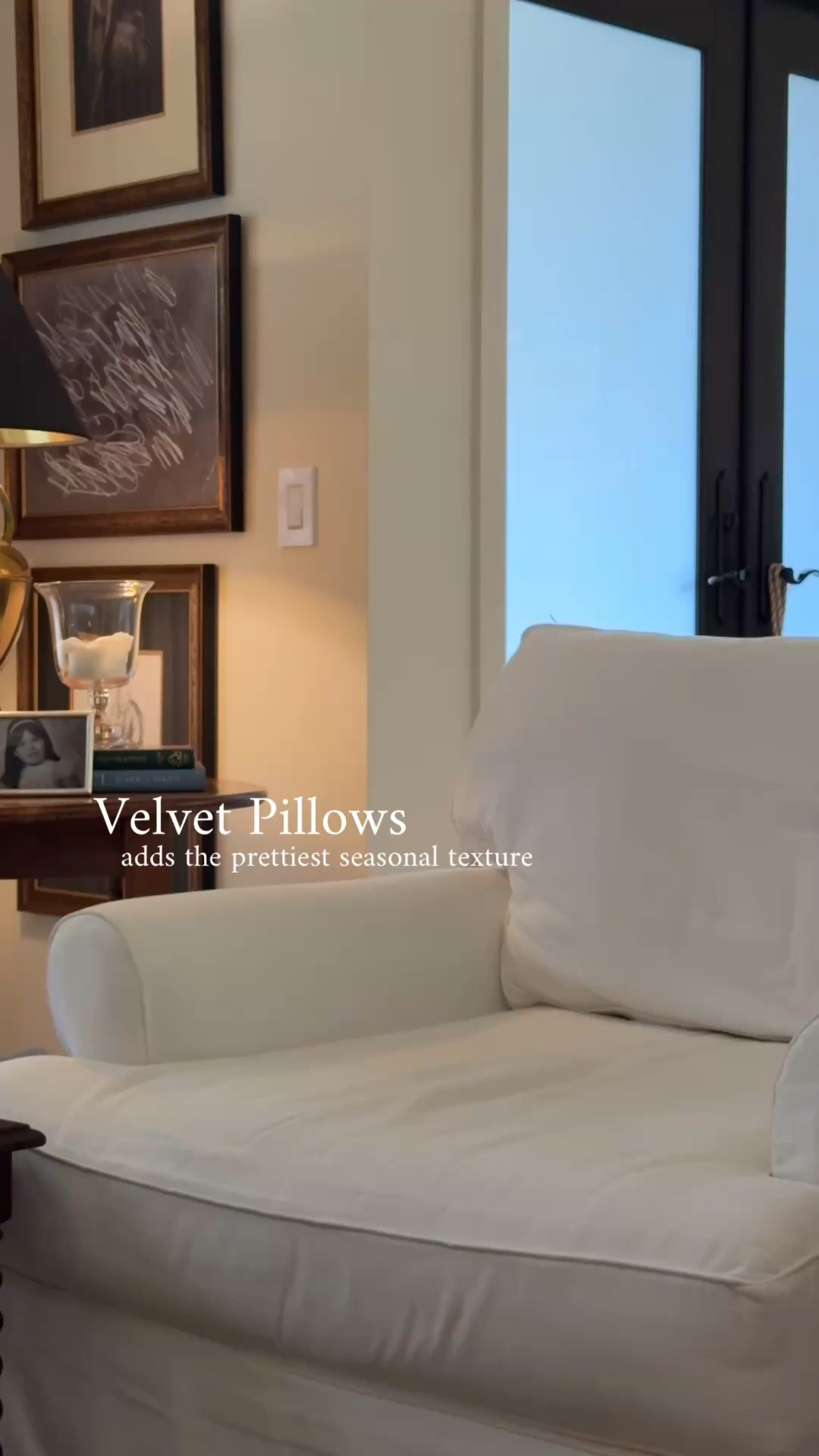 Simple ways to add a seasonal touch to your home-velvet pillows add the prettiest texture.

#LTKHome #LTKSeasonal