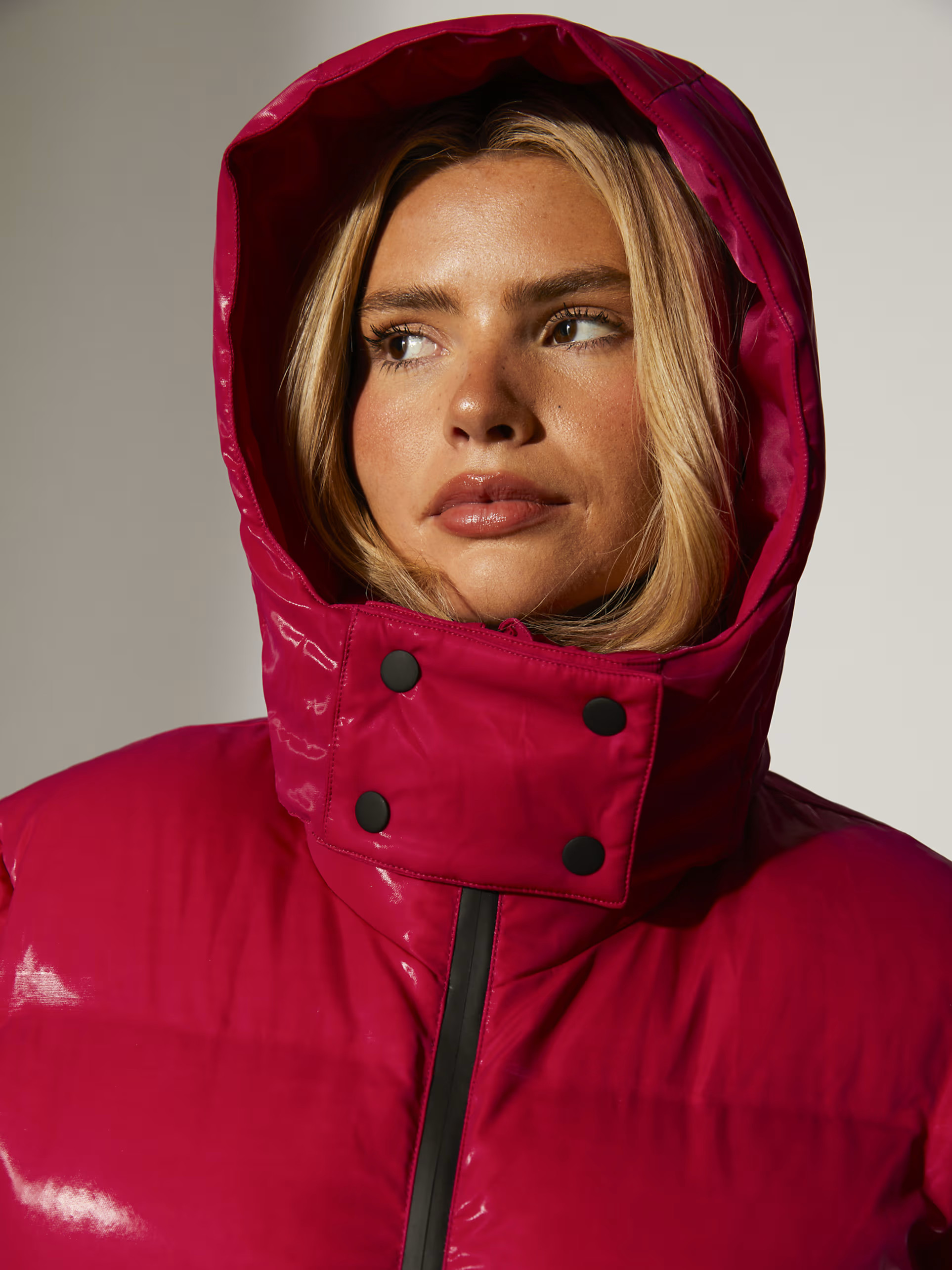 South Beach padded hooded ski jacket in pink | ASOS (Global)