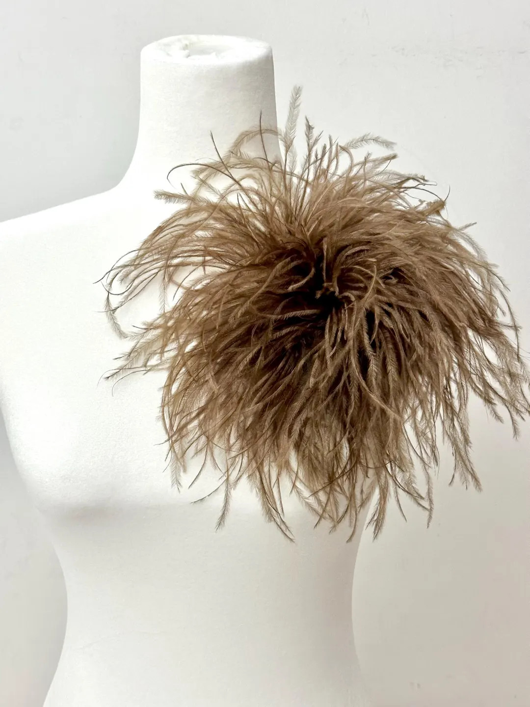 Mocha Brown Feather Pin, Seaweed Olive Green Feather Brooch Pin, Beige, Black,navy Silver, Pink D... | Etsy (US)