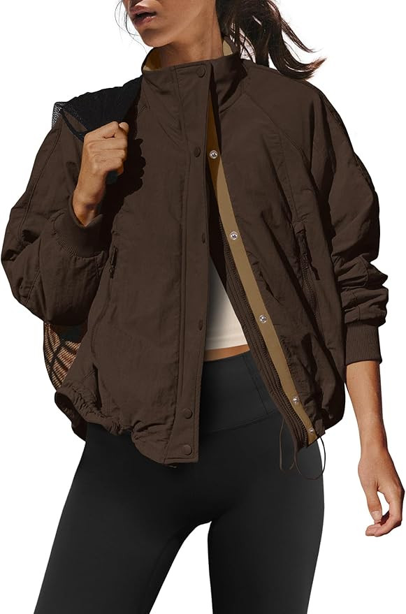 LAMISSCHE Oversized Fleece Lined Jacket Zip up Windbreaker Jacket Long Sleeve Casual Winter Coats... | Amazon (US)