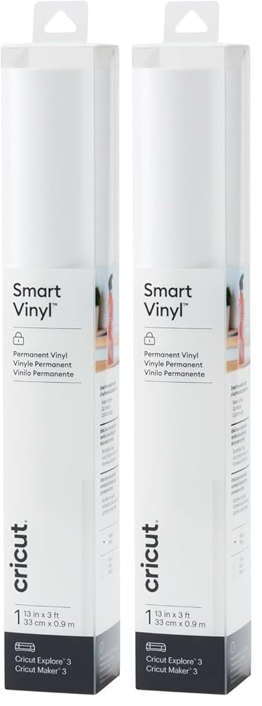 Cricut Smart Permanent Vinyl (13in x 3ft, White) for Cricut Explore 3 and Maker 3, Create DIY Pro... | Amazon (US)