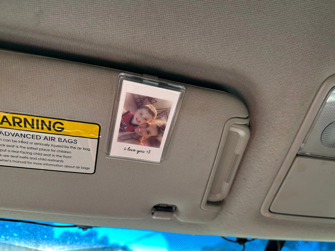 Photo Car Visor Clip, Custom Sun Visor Clip, Personalized Photo Car Decoration, Polaroid Photo fo... | Etsy (US)