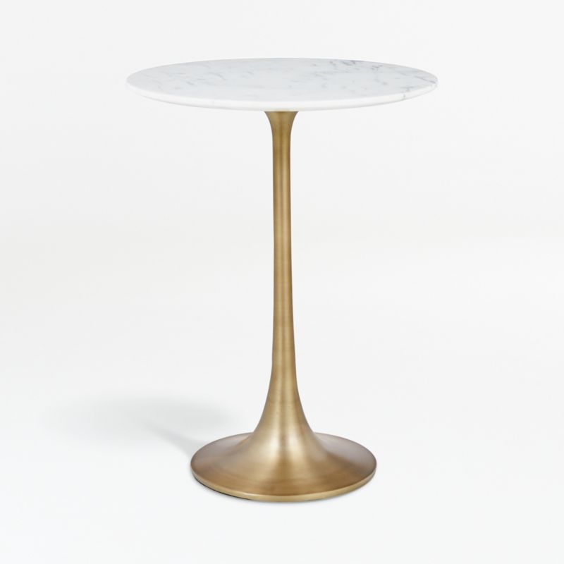 Nero White Marble Round Accent Table + Reviews | Crate & Barrel | Crate & Barrel