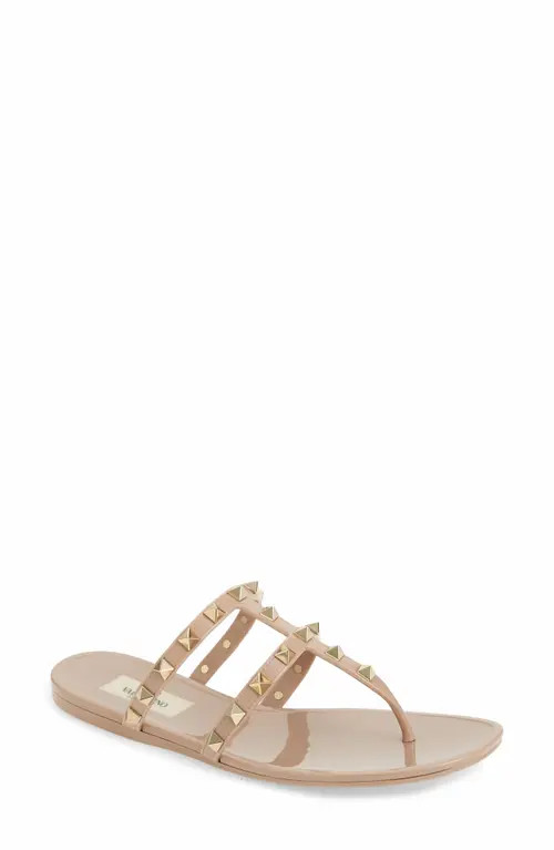 Valentino Garavani Rockstud Jelly Sandal in Poudre at Nordstrom, Size 5Us | Nordstrom