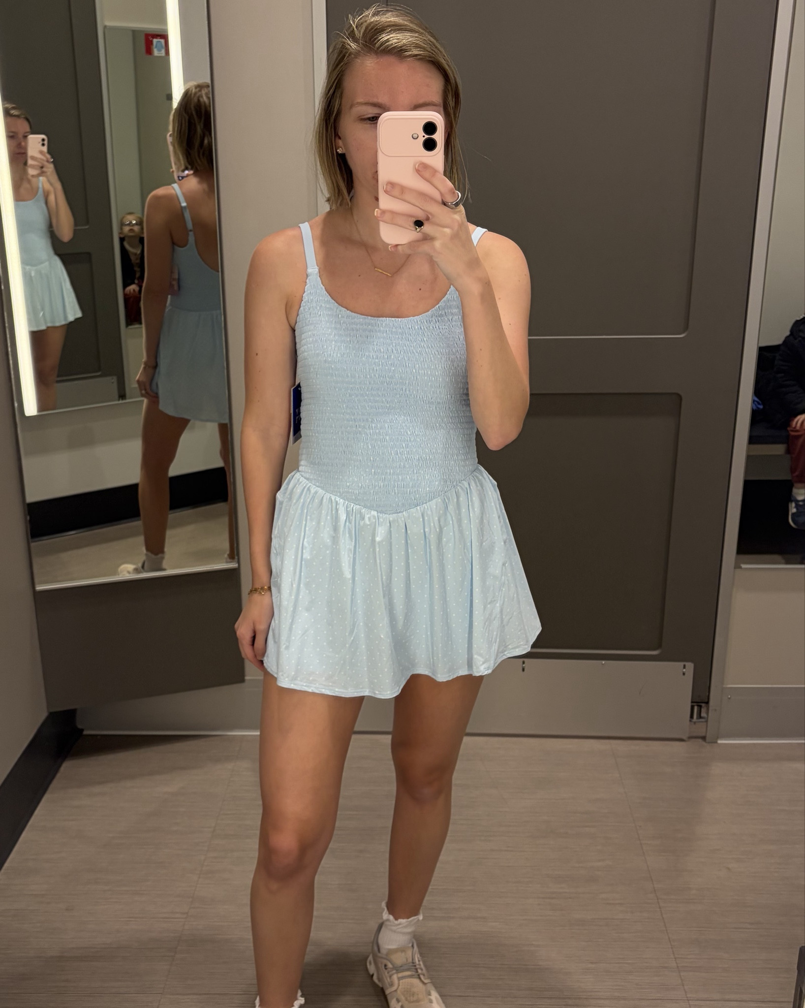 New target athletic wear.  Love the polka dots and smocked detail  Wearing xs. 

#LTKActive #LTKPetite #LTKmomlife