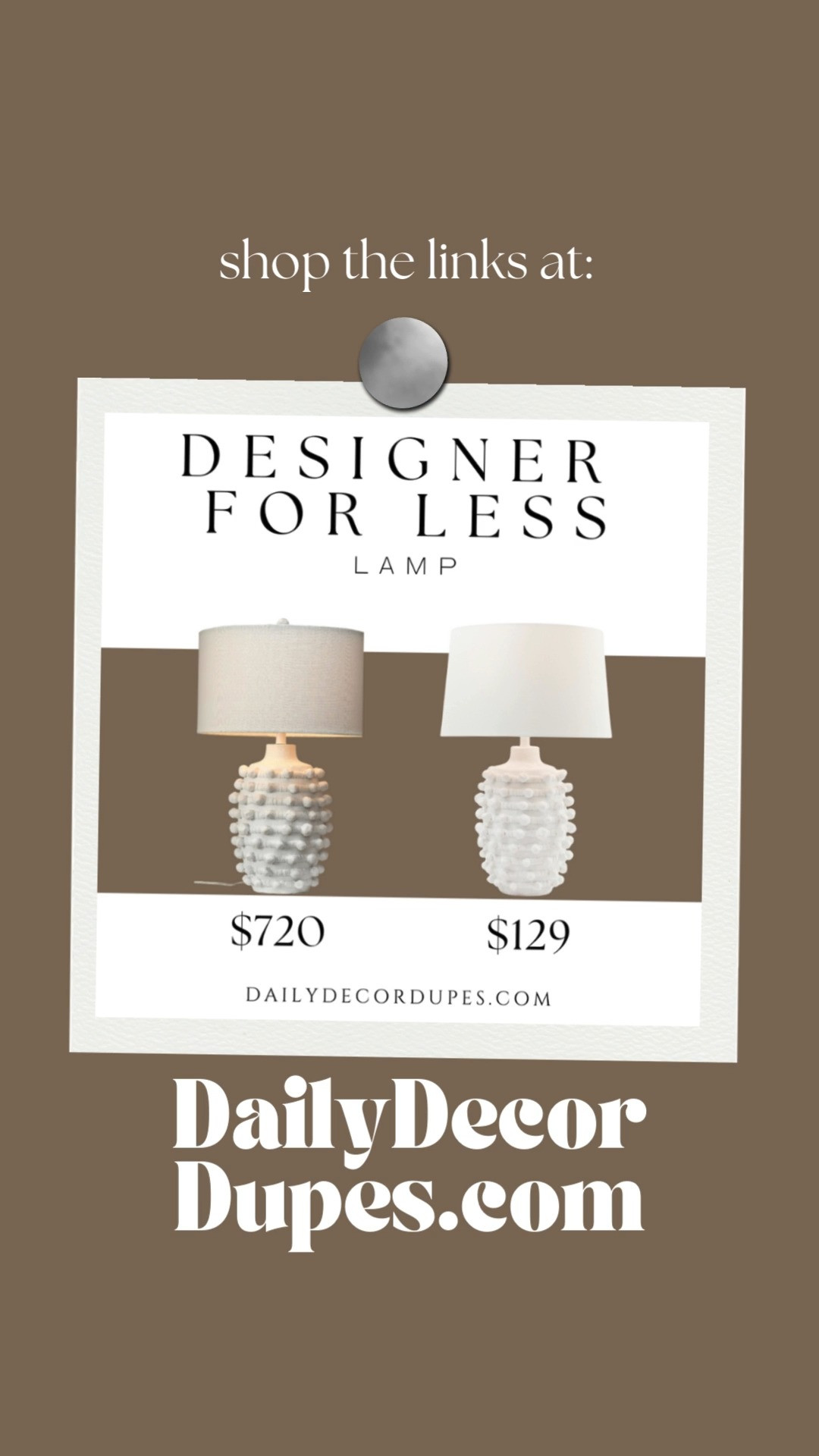 Designer for Less Lamp. Affordable Designer Lamp. Modern Table Lamp. Chic Accent Lamp. Textured Lighting. Minimalist Lighting. Elegant Table Lamp. Contemporary Desk Lamp. Decorative Ball Lamp. Mid-Century Modern Lamp. 

Home dupe dupes more affordable option find replica copy cat similar look for less budget friendly affordable cheap cheaper beautiful pretty. Clearance sale coupon code discount code promo code luxury lookalike look a like Inspo inspiration inspired by idea ideas Love dupes like these? I share multiple every day in my FB group “DAILY DECOR DUPES” 

 #LTKHoliday #LTKHome #LTKSaleAlert