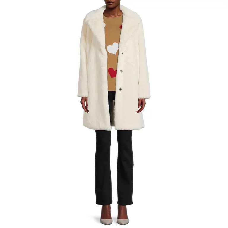 Time And Tru Women's Minky Faux Fur Jacket | Walmart (US)