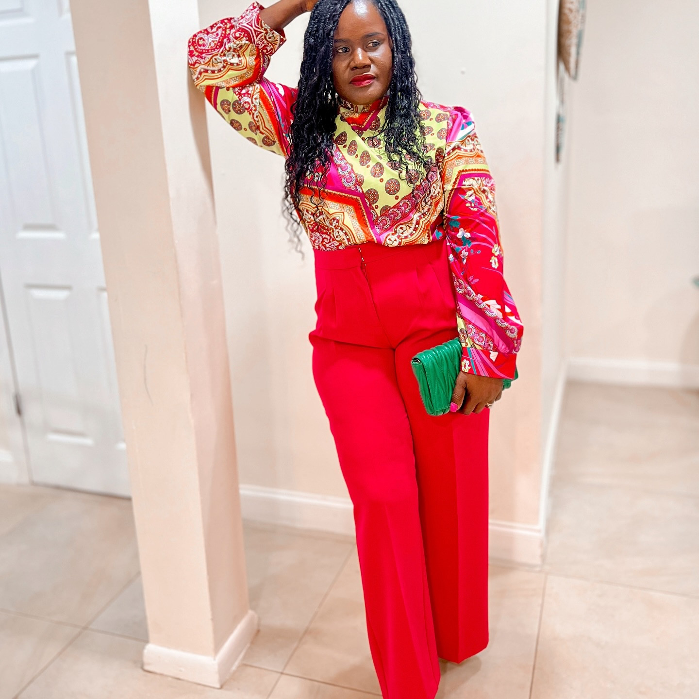 Bringing the holiday cheer with a burst of color today! 🎄✨ Because festive vibes call for a festive fit. 🎁🌈 #HolidayStyle #ColorfulCelebration #FestiveVibes #fashioninspirations #styletips 
.
.
.
.
Are you done with Christmas shopping?

#LTKHoliday #LTKItBag #LTKOver40