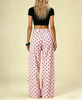 Mxiqqpltky Polka Dot Jeans Women Low Rise Cute Baggy Jeans Y2k Straight Wide Leg Boyfriend Denim ... | Amazon (US)