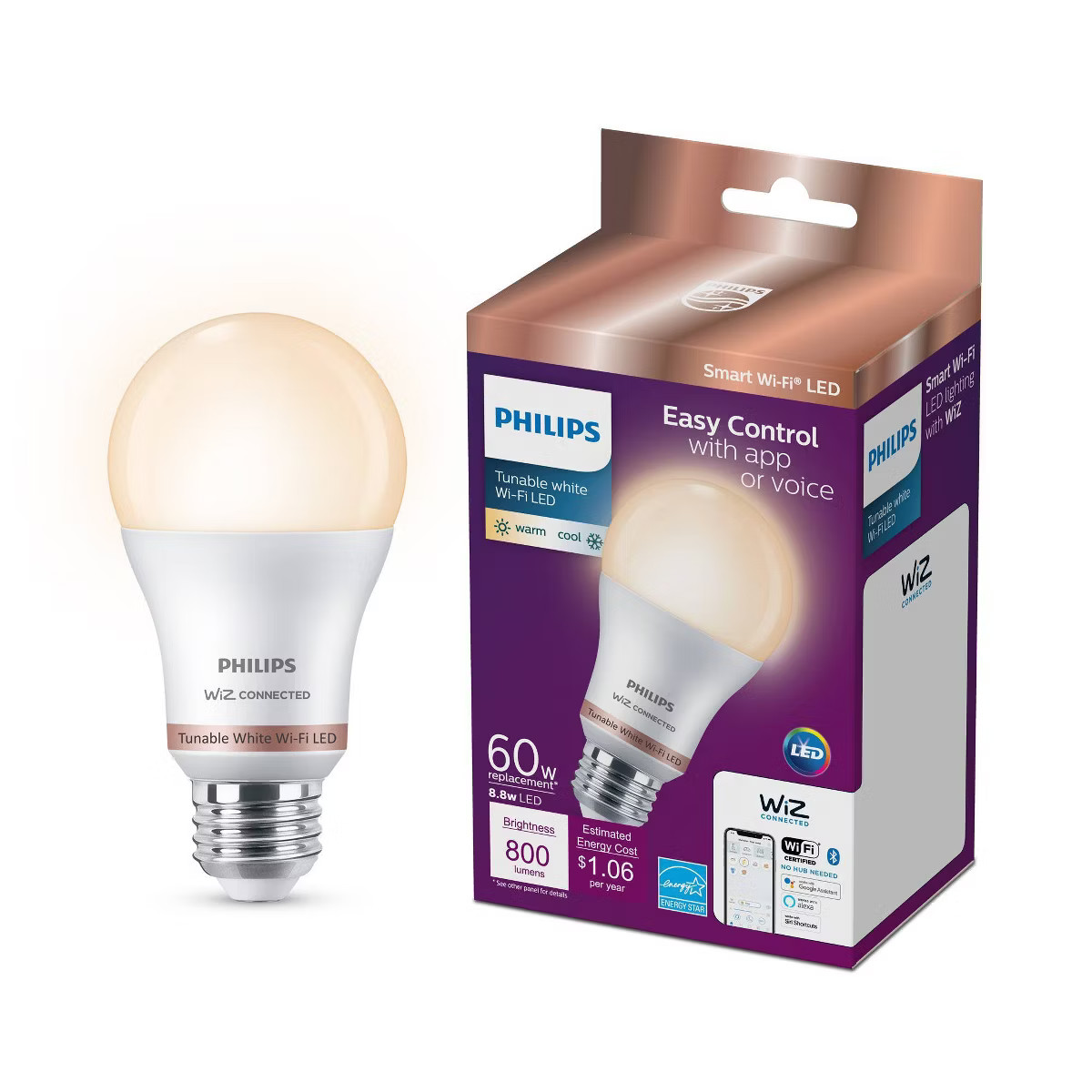 Philips Smart 60W Tunable White A19 1P | Target