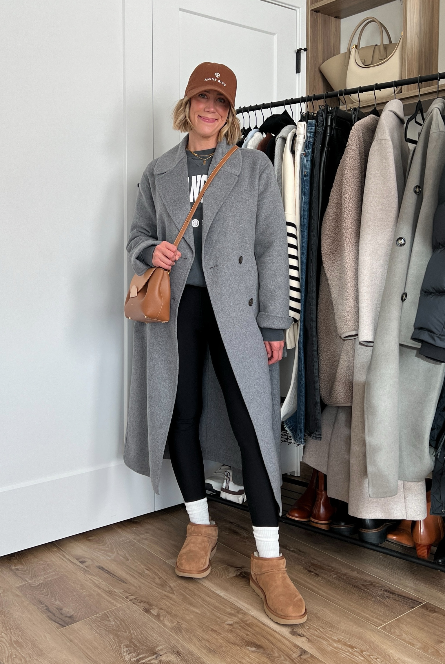 Wearing small leggings, large graphic sweatshirt, small long wool coat, boots tts

#LTKCyberWeek #LTKfindsunder100 #LTKsalealert