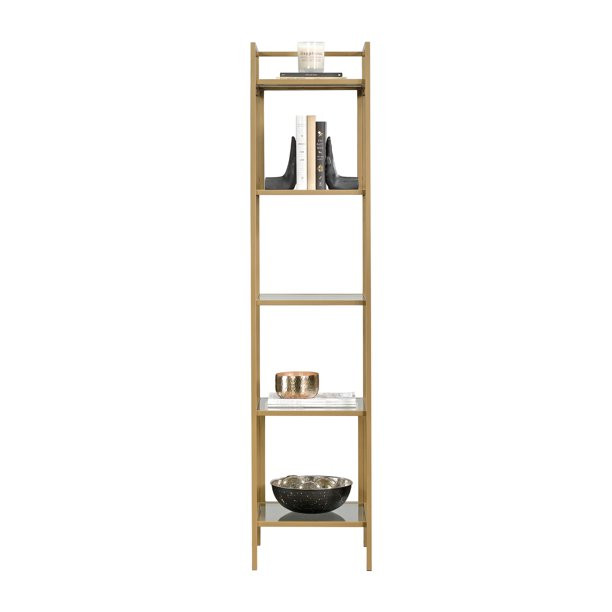 Better Homes & Gardens Nola Narrow Bookcase, Gold Finish | Walmart (US)
