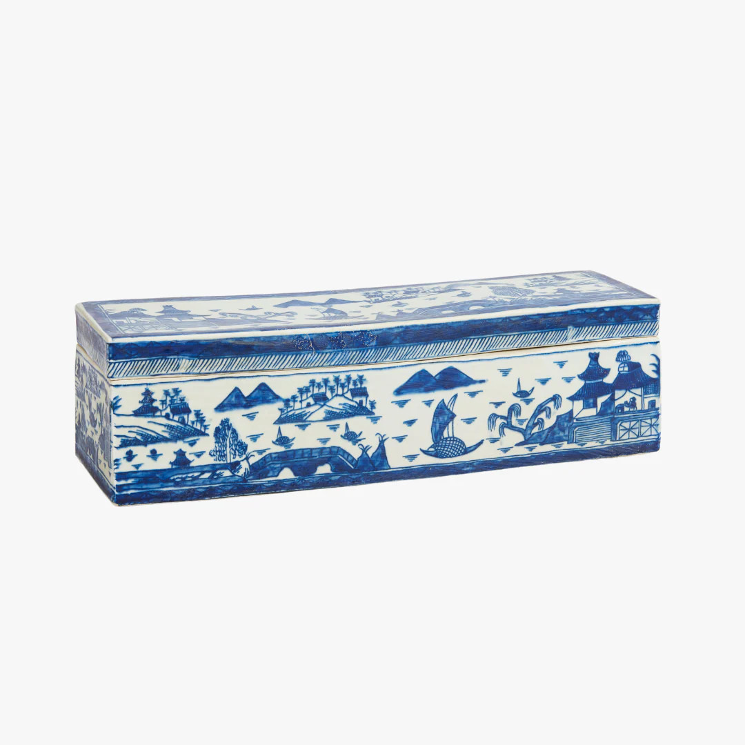 Blue Canton Porcelain Box | Dear Keaton
