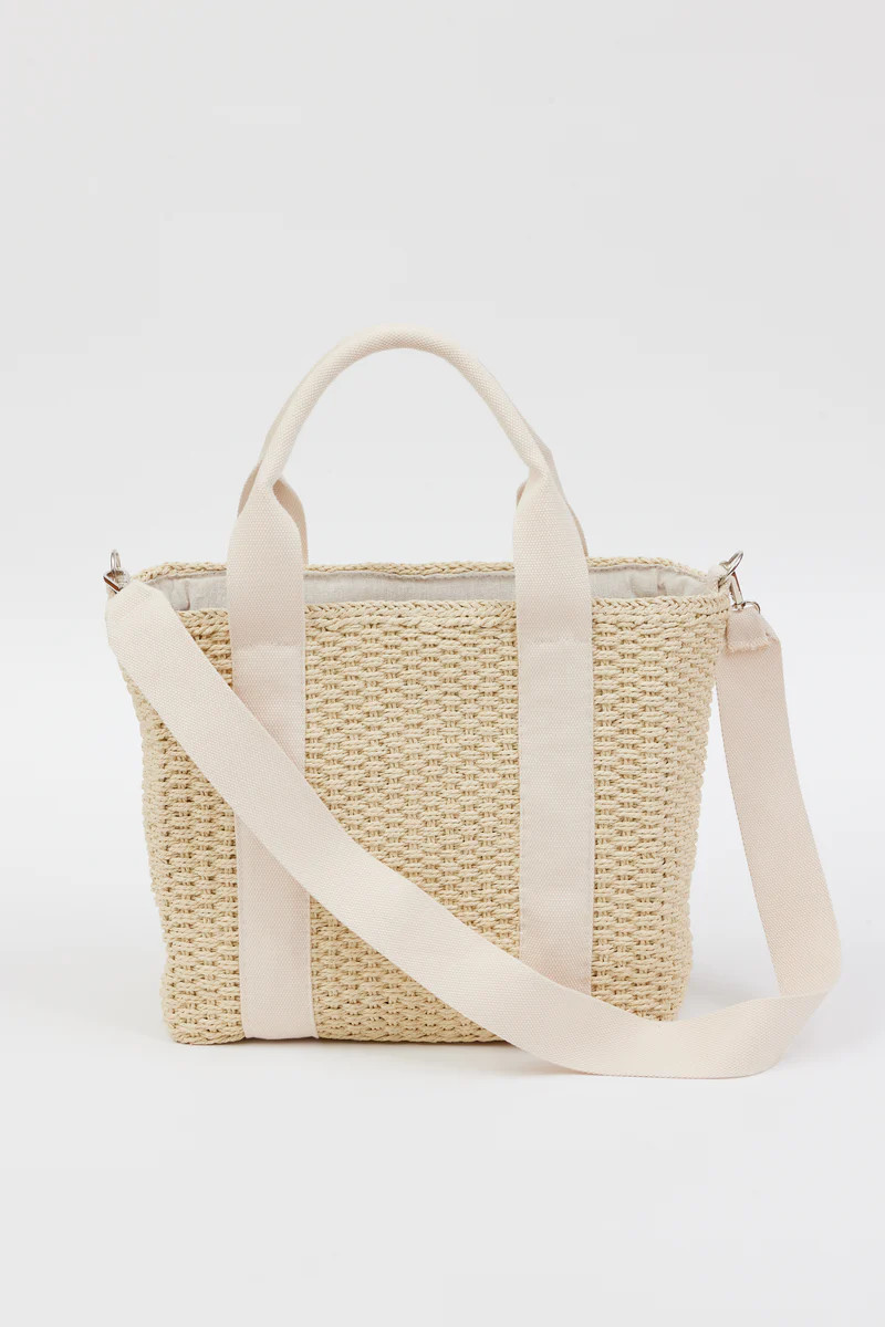 Modern Straw Cooler Tote | Hat Attack