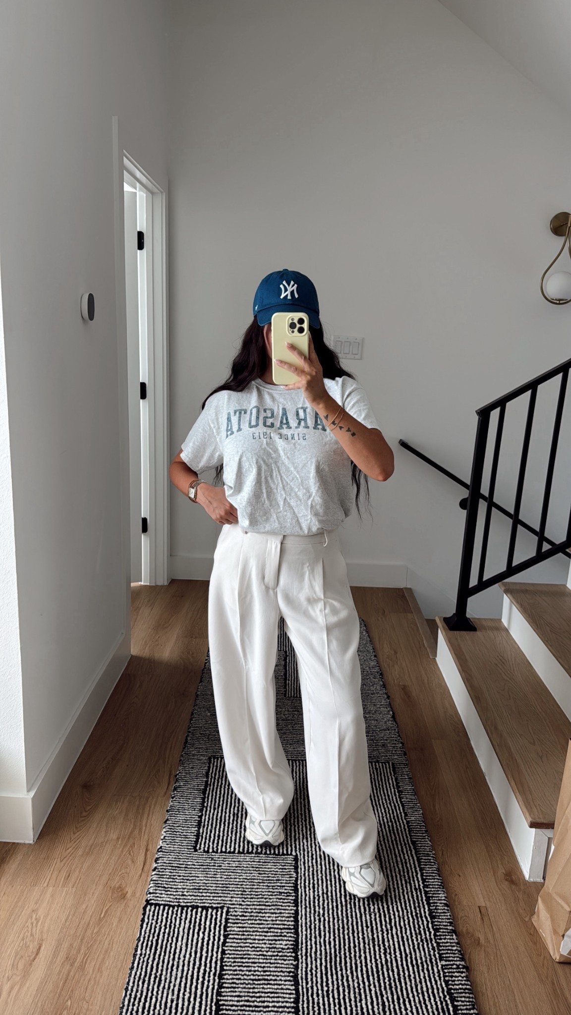 wfh outfit today 🫶🏼 top is an old vaca t-shirt, use one of yours to recreate a similar outfit. 

PANTS - run a little long (I’m 5’2) these are regular length that I had to get tailored 
SHOES - TTS

#LTKFindsUnder50 #LTKStyleTip #LTKPetite