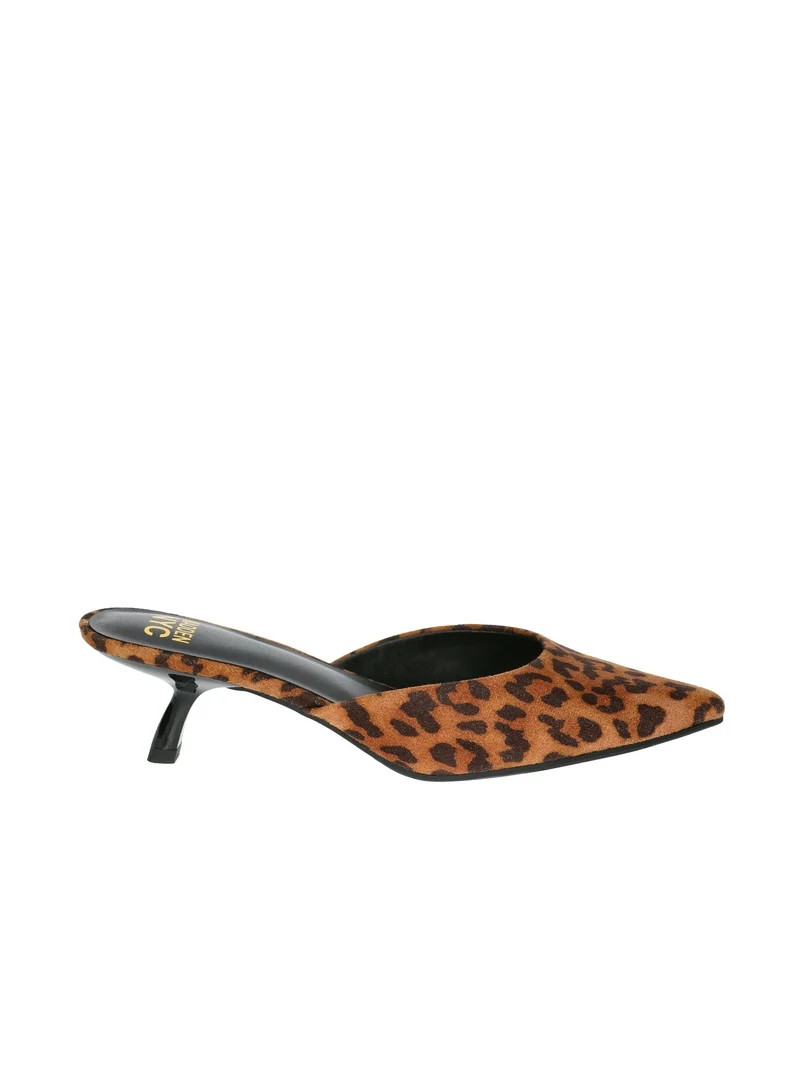 Madden NYC Women's Pointed Toe Mules with Kitten Heels | Walmart (US)