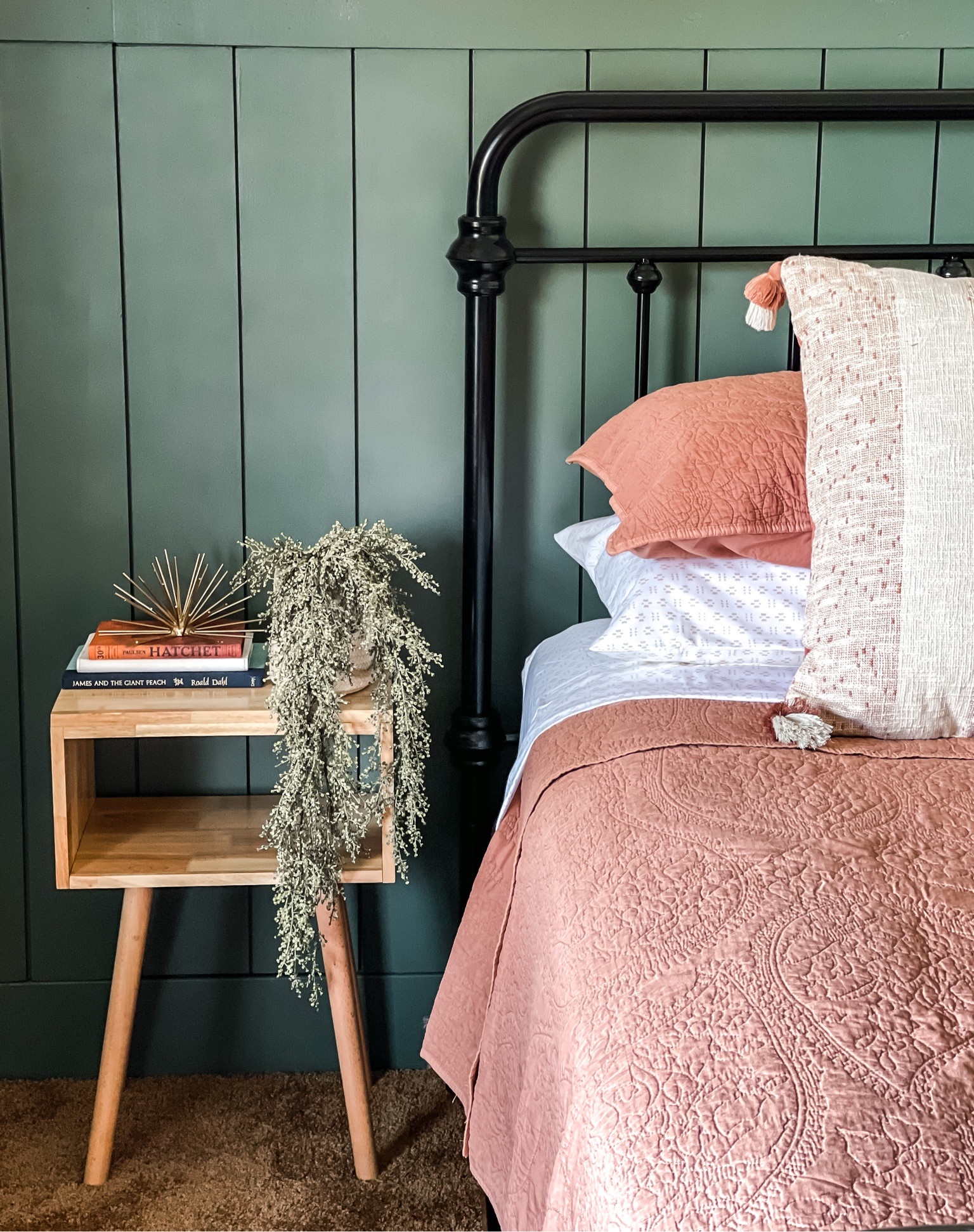 The paint color I used in our guest room. A beautiful dark green with a blue undertone.

#LTKhome #LTKFind