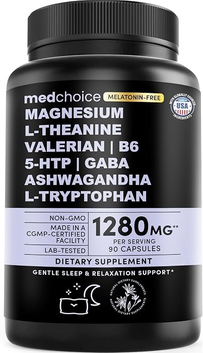 12-in-1 Sleep Support Capsules - Melatonin-Free and Non-Habit Forming Sleep Supplement with a Bal... | Amazon (US)