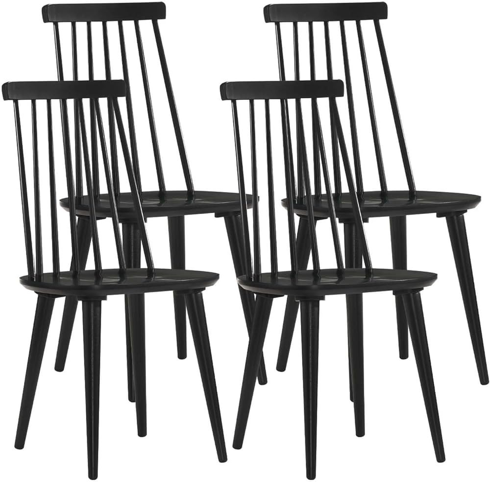 Duhome Dining Chairs Set of 4 Wood Dining Room Chair Black Spindle Side Kitchen Room Country Farm... | Amazon (US)