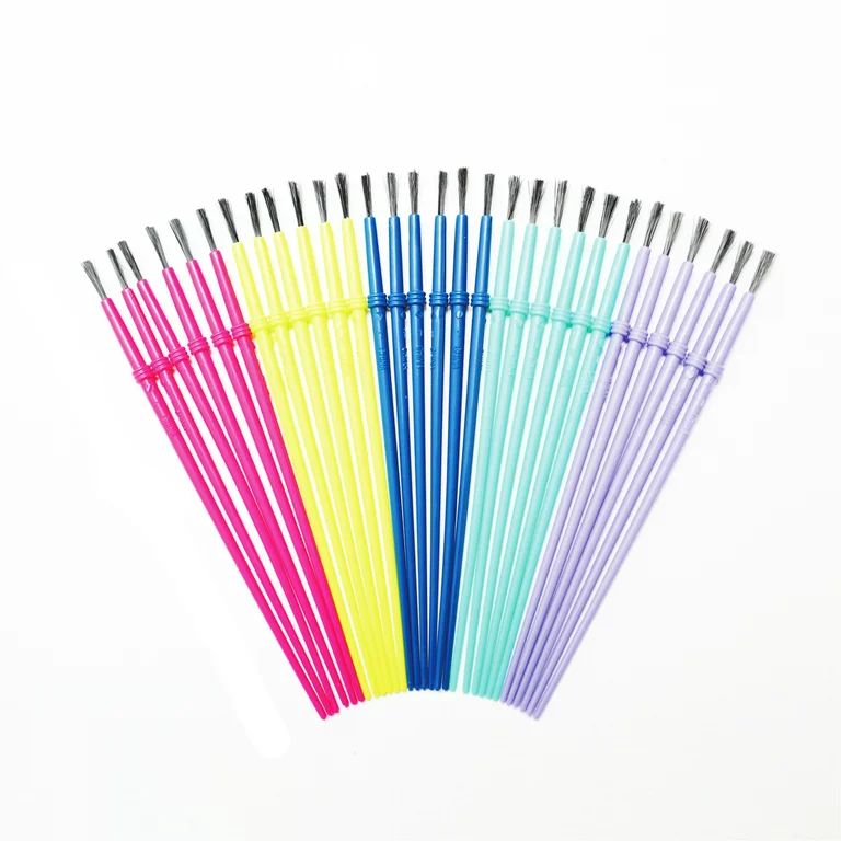 Hello Hobby Round Synthetic Bristle Art Brushes (30 Pack), Age Group 3+ | Walmart (US)