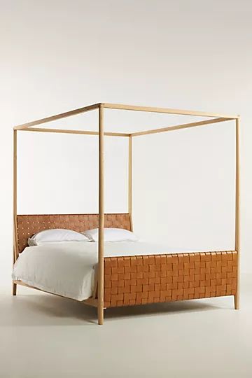 Leather Cove Canopy Bed | Anthropologie (US)