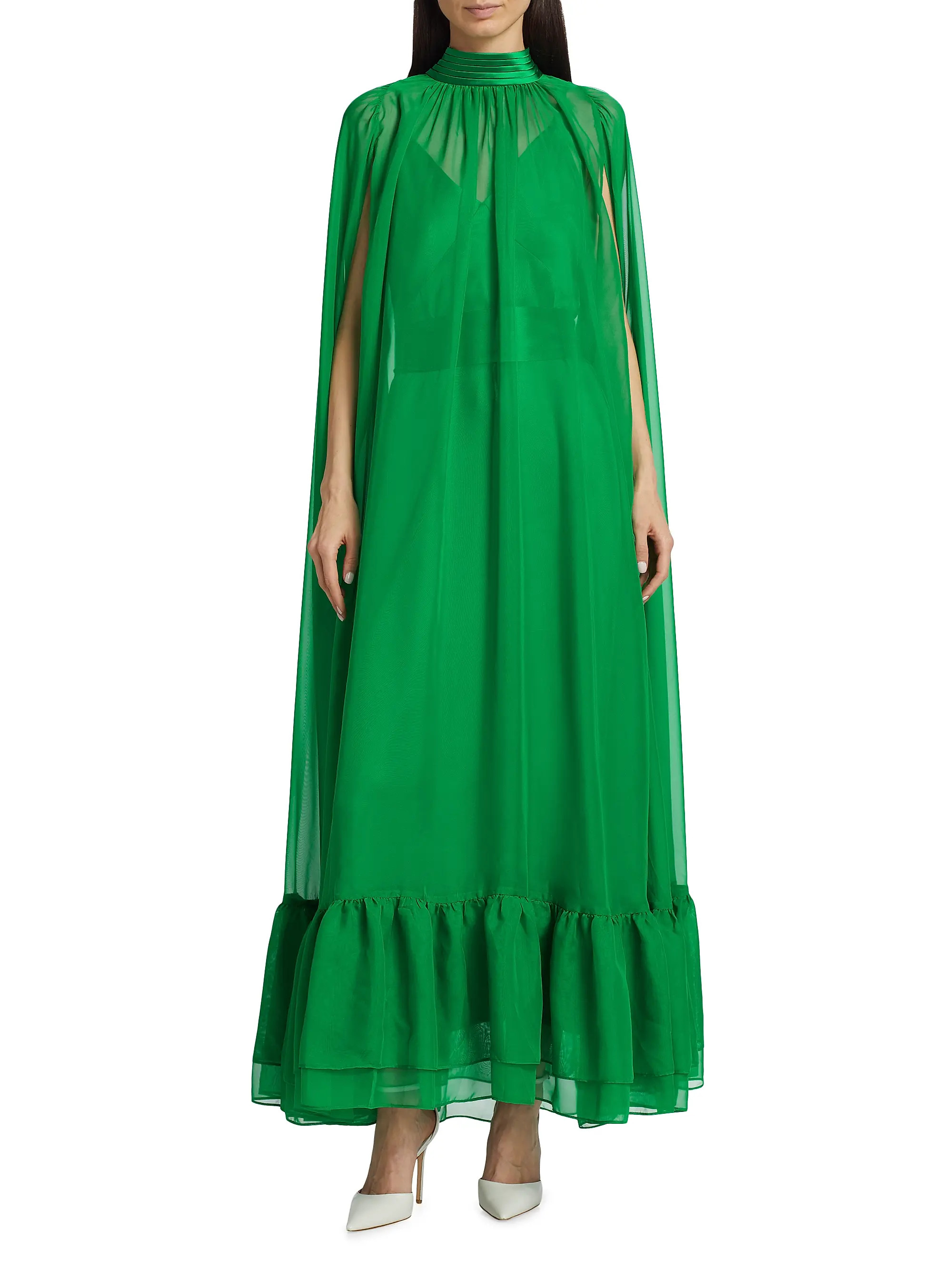 Lanelle Maxi Cape Cocktail Dress | Saks Fifth Avenue