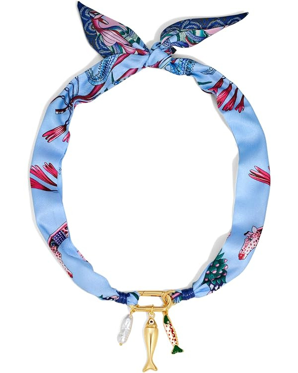 WOWORAMA Colorful Scarf Necklace with Seashell Starfish Charm Necklaces for Women Summer Bandana ... | Amazon (US)