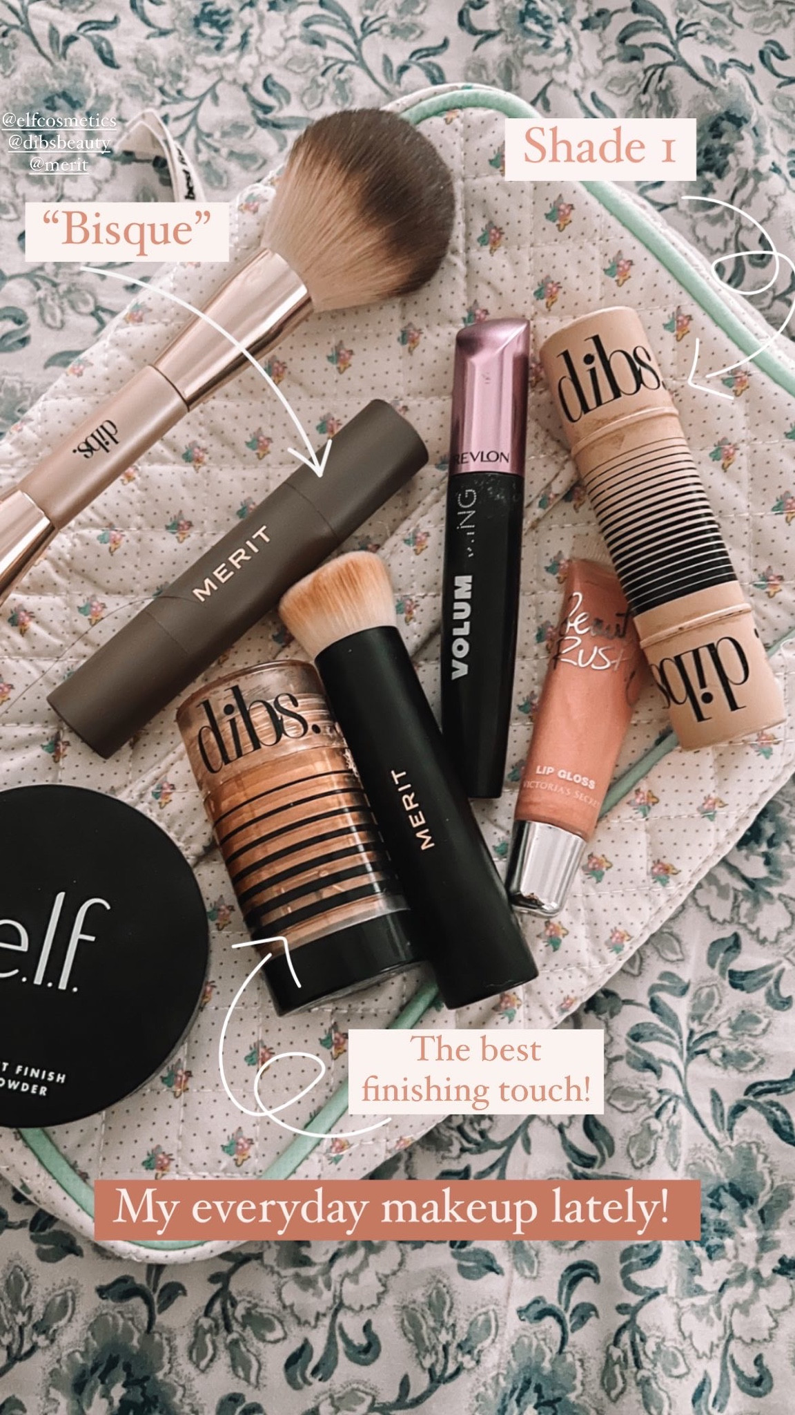 My go to everyday makeup products!! I have been loving all of these products so much!!! I love finding higher quality even with drugstore products. They are great dupes!! I am obsessed with dibs Beauty and merit beauty. They have really impressed me!! Dibs beauty discount code: amy15 also how cute is this quilt makeup bag? Obsessed 

#LTKsalealert #LTKbeauty #LTKitbag