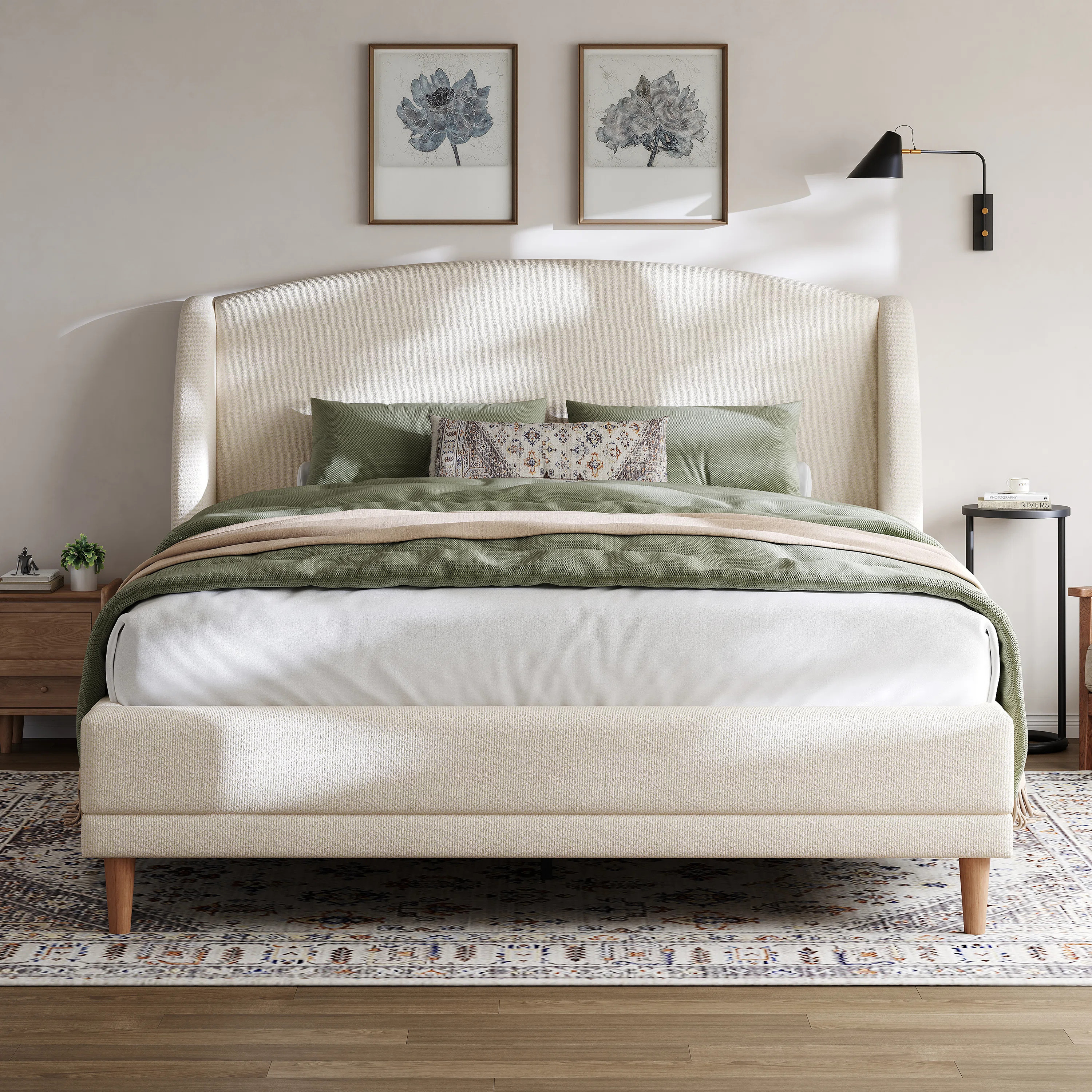 Latitude Run® Romano Boucle Upholstered Platform Bed | Wayfair | Wayfair North America