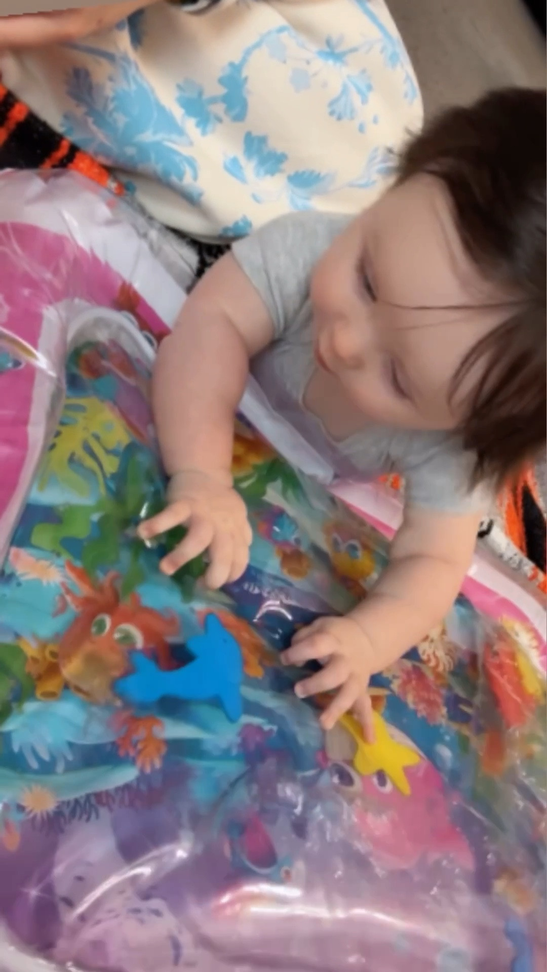 We LOVE this water mat for tummy time! It keeps her attention and keeps her up and engaged when working on tummy time. It also comes in blues for little boys. 💙

#LTKBaby #LTKKids #LTKFindsUnder50