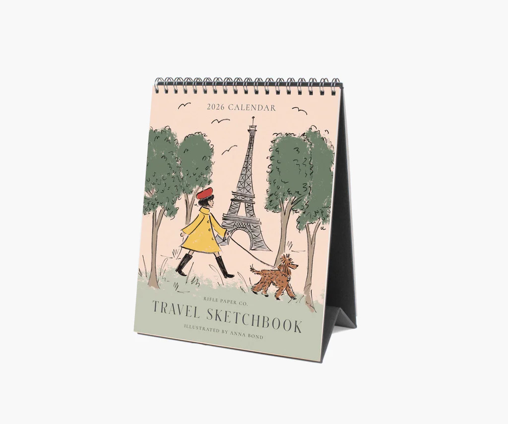 2026 Desk Calendar - Travel Sketchbook | Rifle Paper Co.