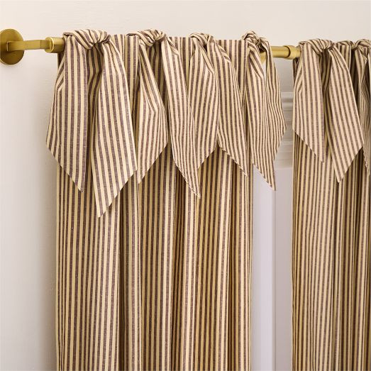 Pierce &amp; Ward Cotton Linen Stripe Curtain | West Elm (US)
