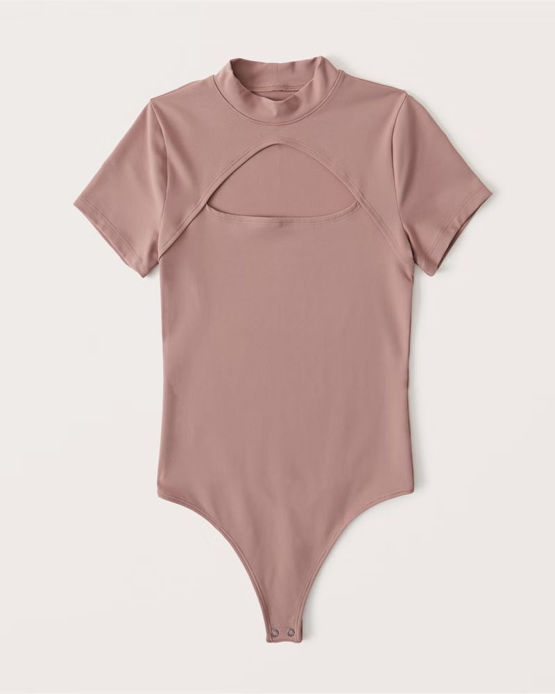 Seamless Short-Sleeve Cutout Bodysuit | Abercrombie & Fitch (US)