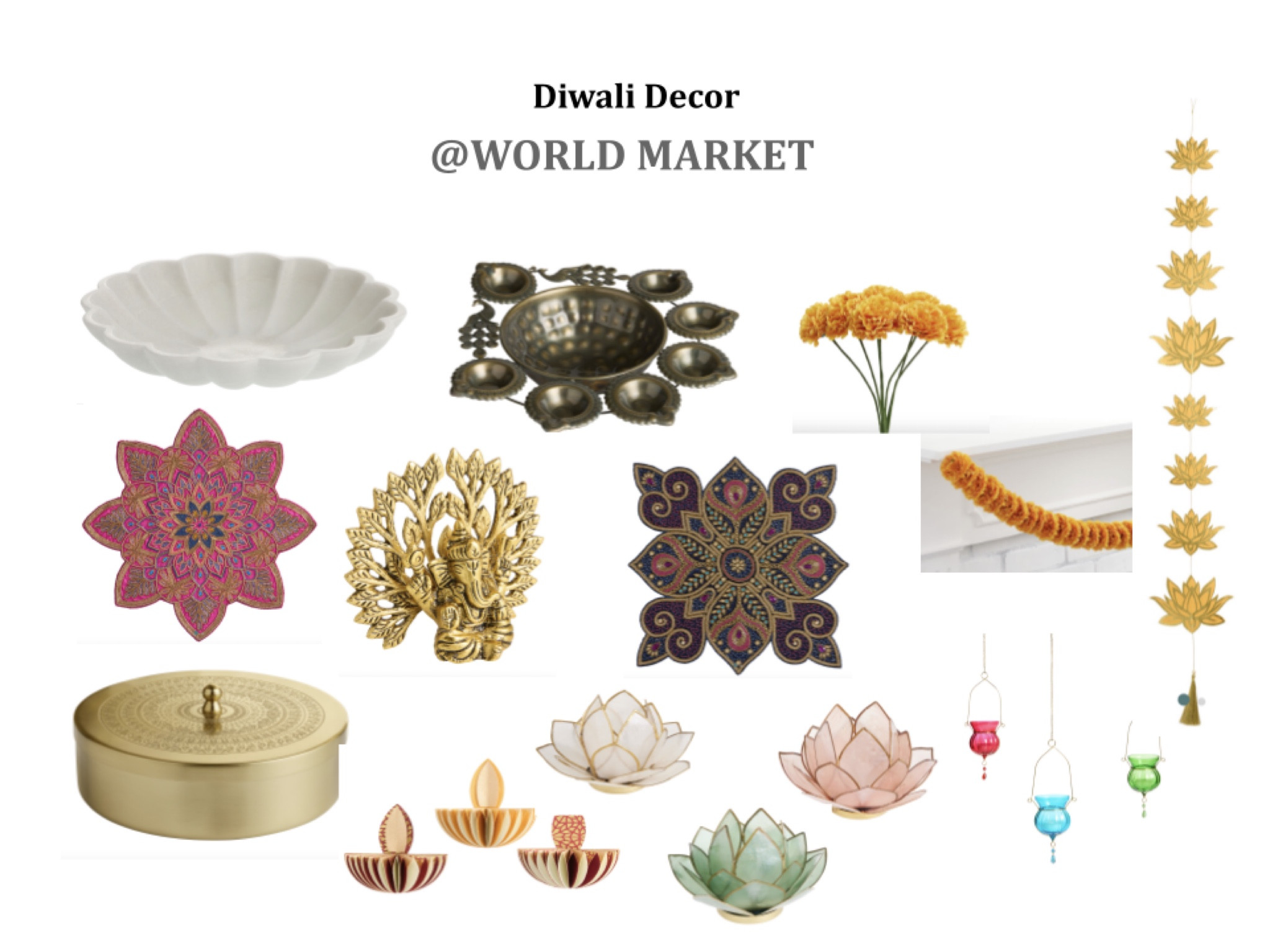 Beautiful diwali decor at World Market. Specially the paper diyas for kids. 

Become a world market member and get 15% off on your initial purchase. 

#LTKSeasonal #LTKFallSale #LTKFamily