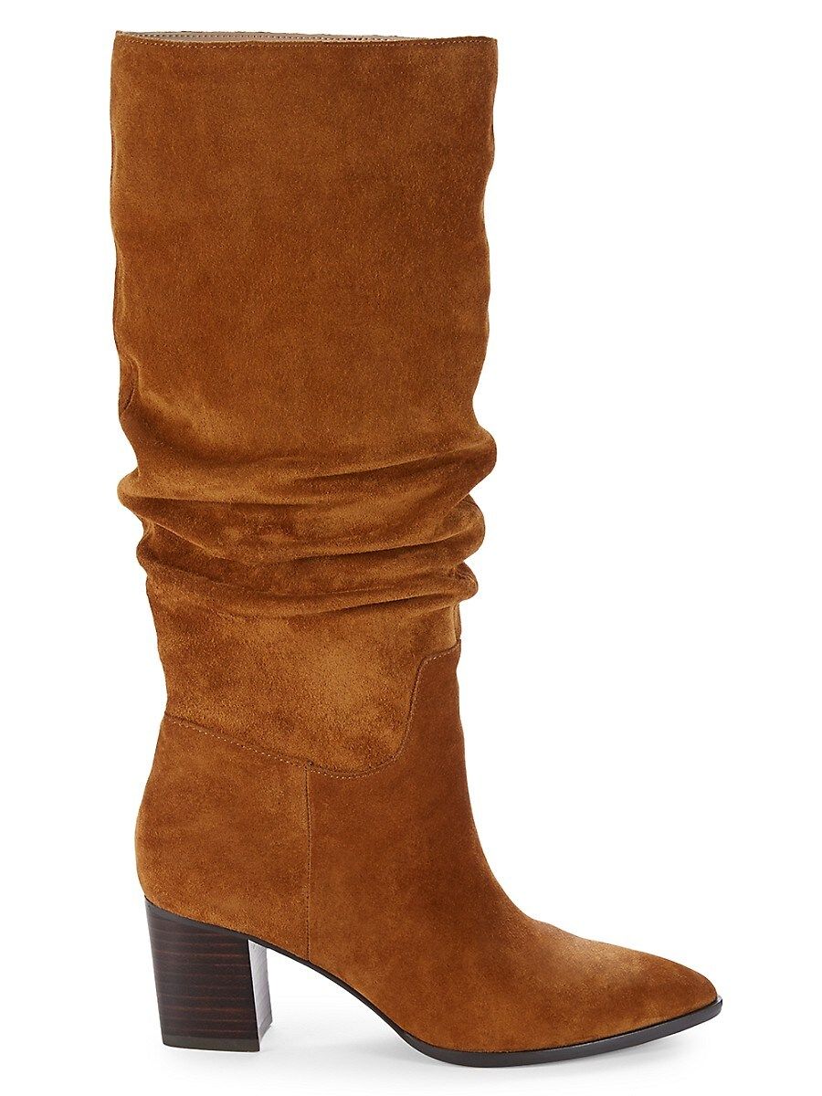 Saks Fifth Avenue Women's Julian Suede & Leather Knee-High Boots - Cognac Suede - Size 5 | Saks Fifth Avenue OFF 5TH