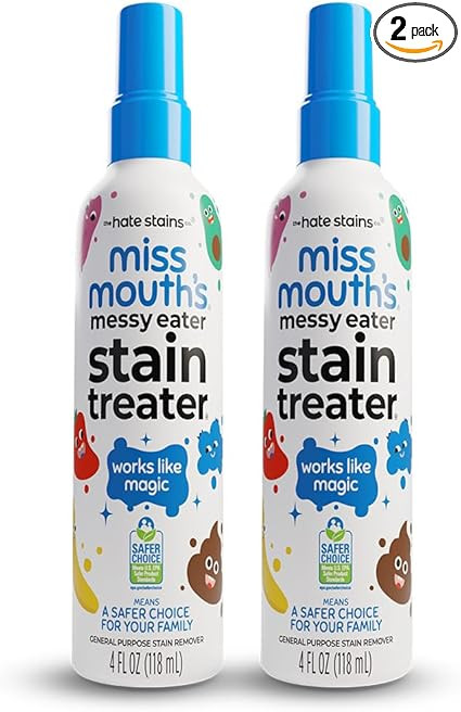 Miss Mouth's Messy Eater Stain Treater Spray - 4oz 2 Pack Stain Remover - Newborn & Baby Essentia... | Amazon (US)