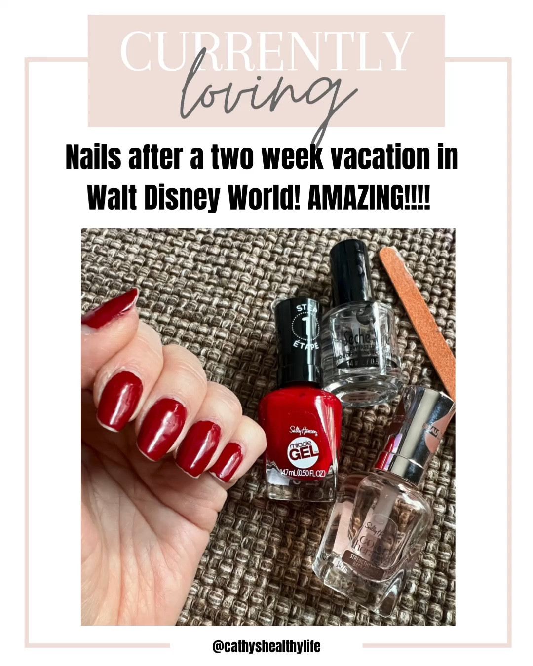 Amazing manicure three weeks later. After a two week vacation in Walt Disney World. I didn’t chip or break one nail! The polish is just now starting to chip off. This combo is amazing and my nails are so healthy and strong!

#nails #beauty #drugstorebeauty #manicure 

#LTKfindsunder50 #LTKbeauty #LTKstyletip