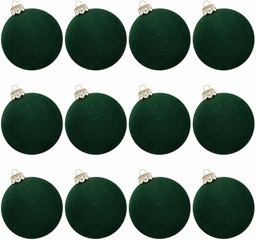 12 Pcs 2.4 Inches Velvet Christmas Ornaments Balls,Plastic Shatterproof Xmas Baubles for Christma... | Amazon (CA)