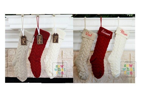 Knit Christmas Stocking, personalized, Christmas stocking, stockings, christmas, monogrammed, mon... | Etsy (US)