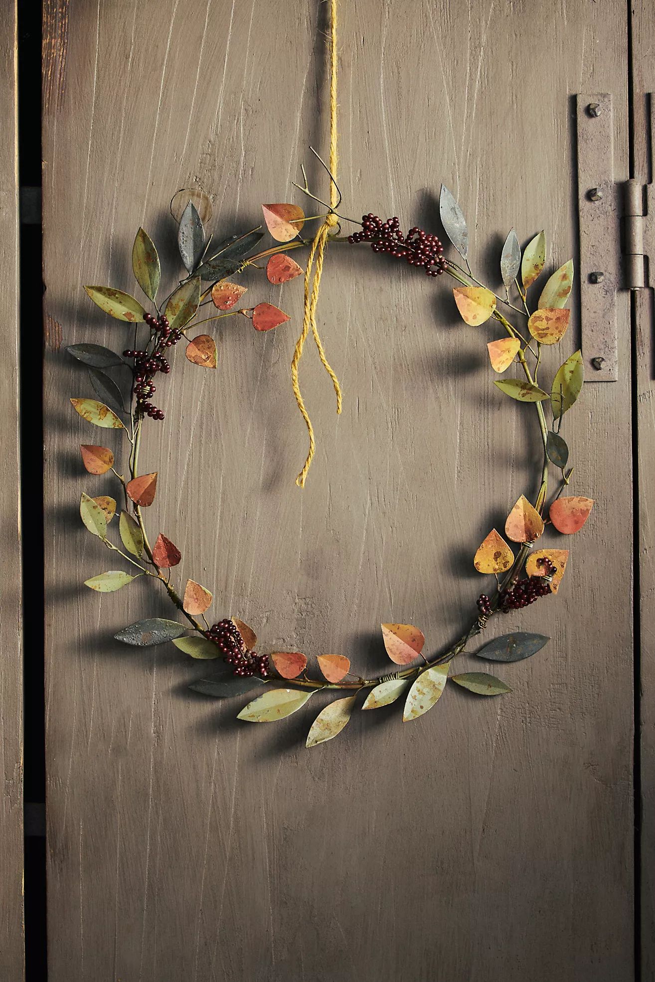 Berries + Leaves Iron Wreath | Anthropologie (US)