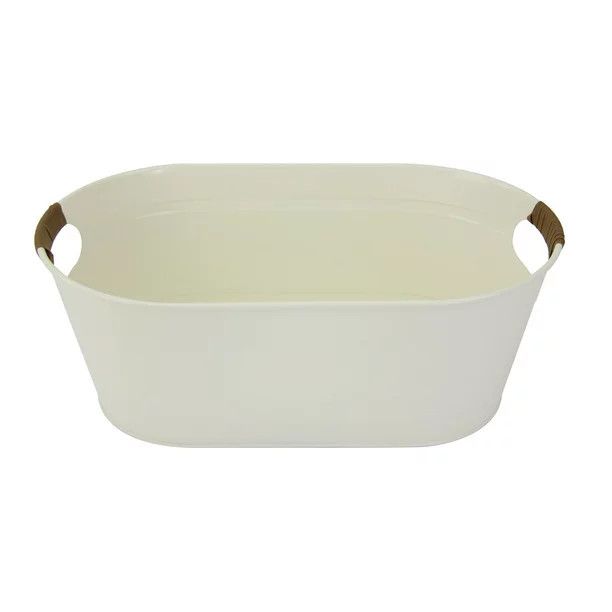 Better Homes & Gardens White Small Galvanized Oval Tub, 15.86 IN L x 9.21 IN W | Walmart (US)