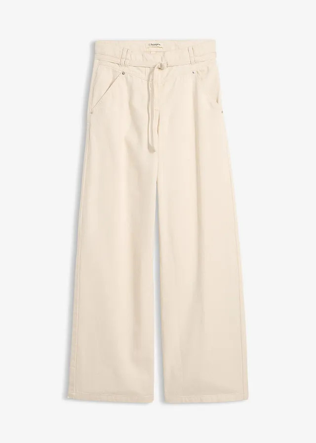 Twill broek van katoen ecru | Bonprix NL (Influencer)