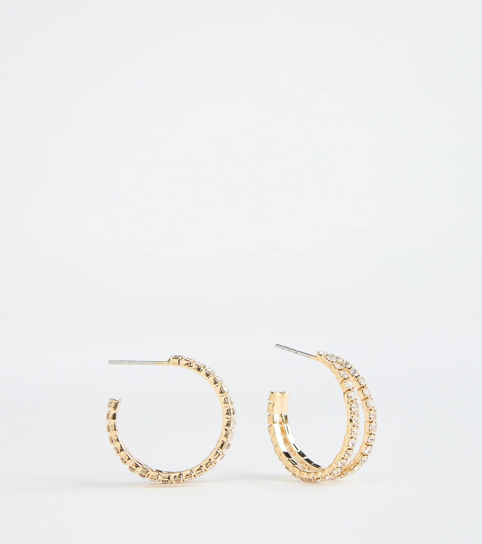 Chic Charisma Rhinestone Hoop Earrings | Windsor Stores