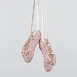 Kurt Adler Pink Glitter Ballet Shoes Ornament - Walmart.com | Walmart (US)
