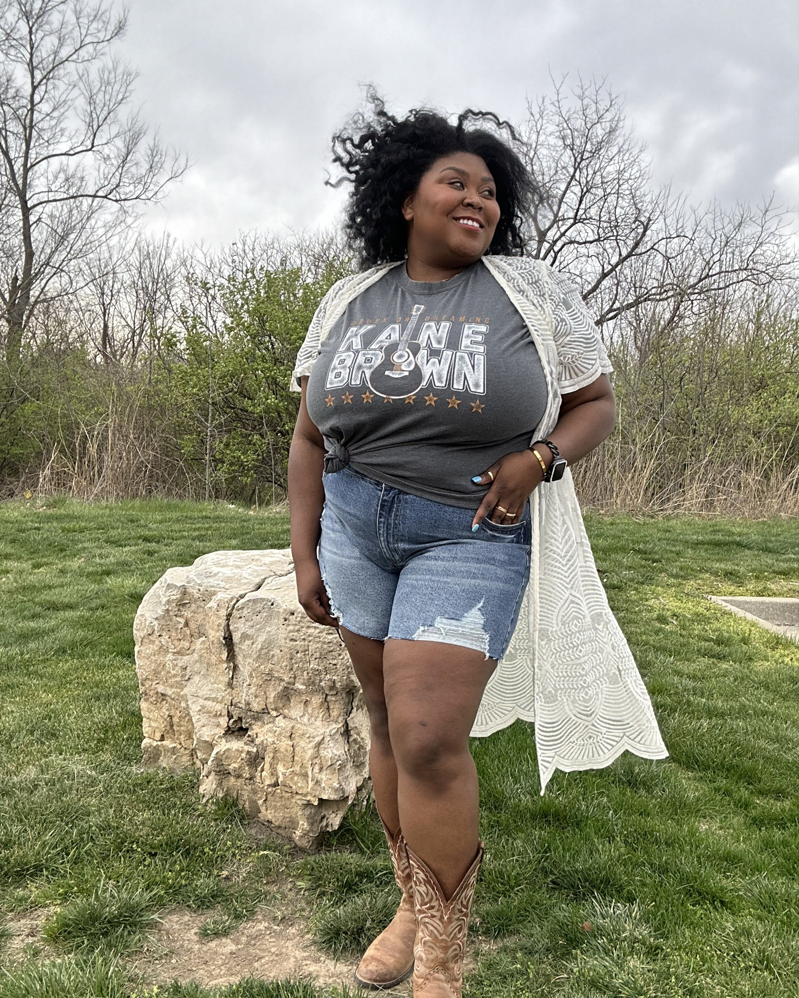 Country concert outfit | spring outfit | cowboy boots | denim shorts | graphics 

#LTKstyletip #LTKFestival #LTKplussize