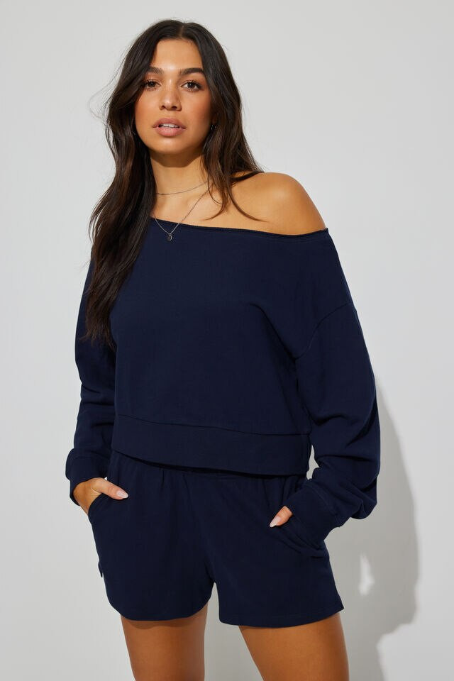 SoftTerry Off Shoulder Sweatshirt | Garage Clothing