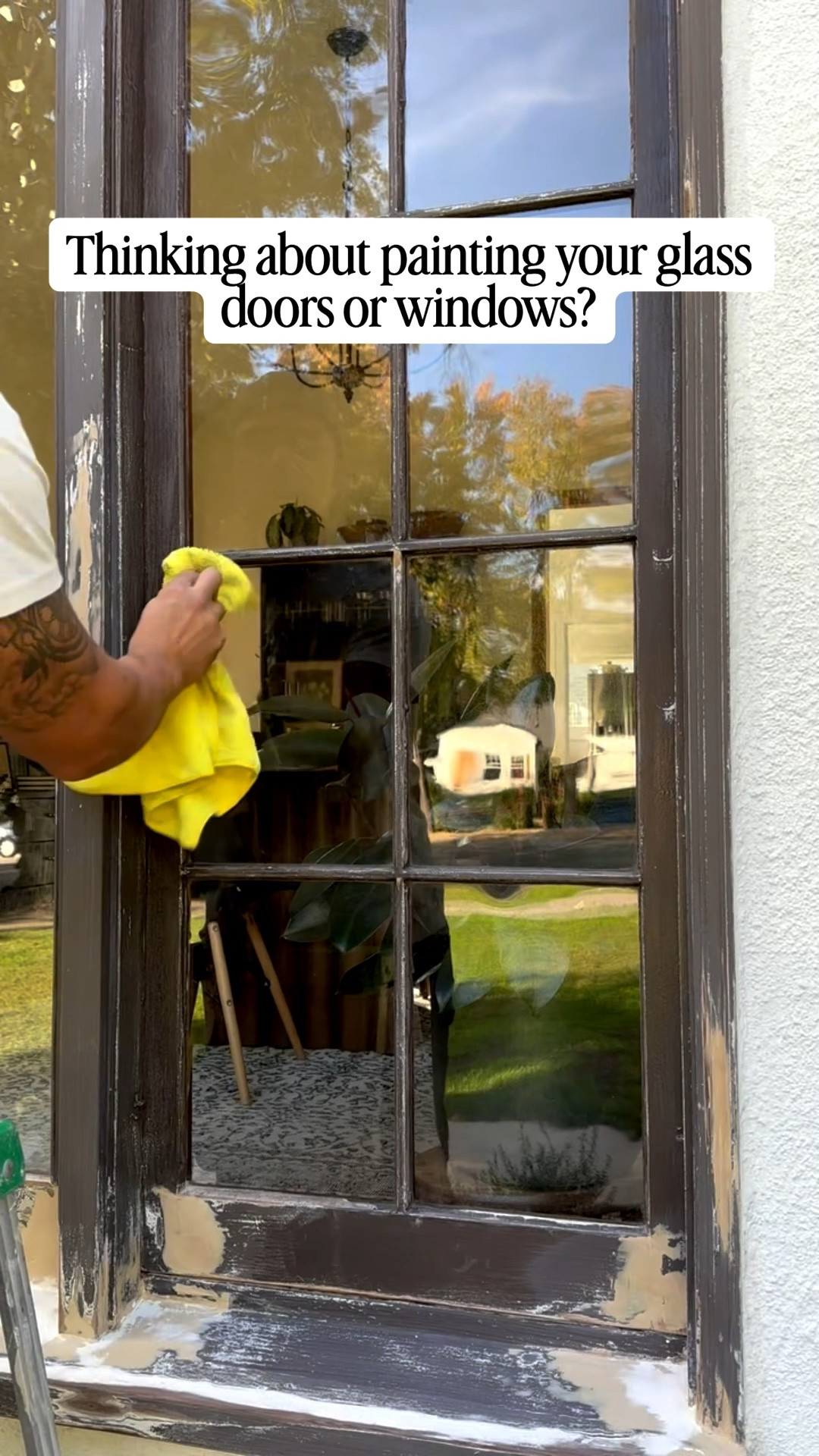 We always get asked… “how do you paint around the glass?” 

Answer: Liquid masking tape ✨ 

#LTKstorytime #LTKHome