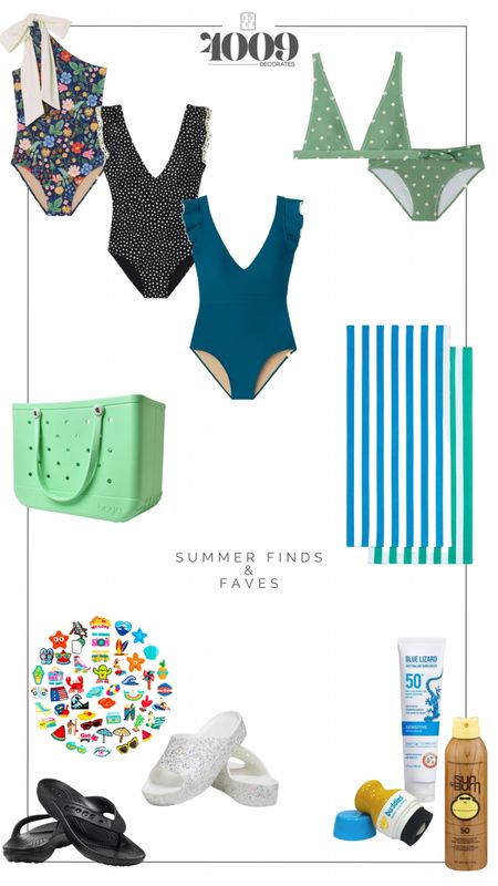 Summer finds & faves. Swim, pool tote, bag, pool bag, beach bag, Bogg, crocs, jibbitz, sunscreen, sunscreen applicator, pool towel, beach towel, one piece, bikini

#LTKSeasonal #LTKstyletip #LTKswim
