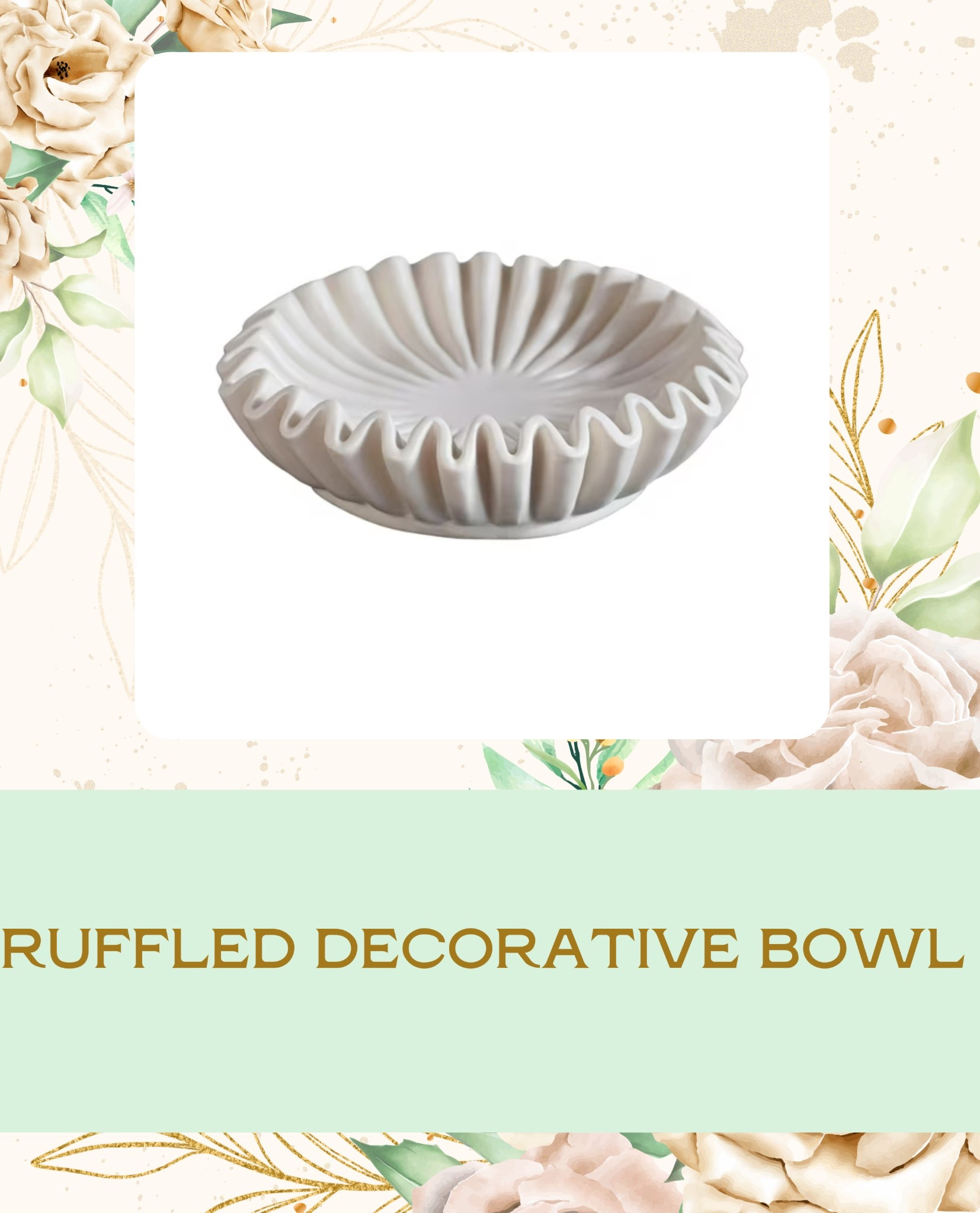 This Ruffled Decorative Bowl is the perfect addition to your living room or coffee table! 🍃✨ Its elegant design is great for holding decor or as a standalone statement piece.

#LTKHome #LTKFindsUnder50 #LTKSaleAlert