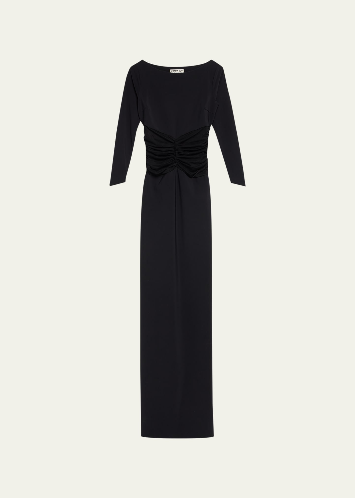 Chiara Boni La Petite Robe Celand Illusion-Inset Jersey Column Gown | Bergdorf Goodman